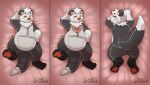 absurd_res animate_inanimate anthro butt dakimakura dakimakura_design half-closed_eyes hi_res living_plushie mammal maxie_(seatooby) mustelid narrowed_eyes orange_nose otter plushie plushxie pouch_(anatomy) presenting presenting_hindquarters sea_otter smile smug_face smug_grin solo suggestive_pose vinostained zipper