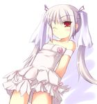  crossover dress kirakishou kooh pangya ribbon ribbons rozen_maiden white_hair wink 