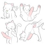 1:1 anthro anus ass_up balls big_penis circumcised colored digit_ring digitigrade disembodied_penis domestic_cat duo f_d_e_i_a felid feline felis fur genitals heart_shaped_tail hi_res humanoid_genitalia humanoid_penis imminent_anal imminent_sex jack-o'_pose jewelry long_penis male mammal marriage_proposal owo paws penis pose presenting presenting_balls presenting_penis ring simple_background small_but_hung tail tail_wrapped_around_penis vein wedding_ring white_background white_body white_fur