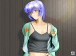  ayanami_rei blue_hair camisole midriff neon_genesis_evangelion red_eyes tank_top tanktop wallpaper 