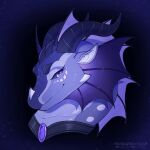 black_sclera dragon fan_character female feral hi_res hybrid jewelry mydrawnworld mythological_creature mythological_scalie mythology necklace portrait rainwing_(wof) scalie seawing_(wof) solo tetra_(shadeominus) wings_of_fire