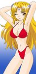  blonde_hair brown_eyes franboise_ranpha galaxy_angel highres ranpha_franboise swimsuit 