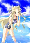  blonde_hair brown_eyes franboise_ranpha galaxy_angel ranpha_franboise swimsuit 