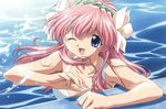  blue_eyes galaxy_angel milfeulle_sakuraba pink_hair sakuraba_milfeulle swimsuit 