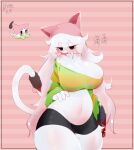 2025 absurd_res anthro anthrofied artist_name big_breasts biped blood blush bodily_fluids bottomwear breasts cattail_(pvz) character_name chinese_text cleavage clothed clothing curvy_figure dated digital_drawing_(artwork) digital_media_(artwork) electronic_arts elemental_creature enexofme eyebrow_through_hair eyebrows eyelashes eyewear felid feline female fingers flora_fauna front_view fur glasses hair hammer hand_on_hip hat headgear headwear hi_res holding_object hotpants hourglass_figure huge_breasts huge_hips huge_thighs long_hair looking_at_viewer mammal minishorts monotone_body narrowed_eyes navel open_mouth open_smile plant plants_vs._zombies popcap_games shorts simple_background smile solo standing tail text thick_thighs tools topwear translucent translucent_hair white_body white_hair wide_hips