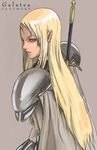  armor claymore claymore_(sword) face galatea_(claymore) long_hair solo sword tea_(nakenashi) weapon 