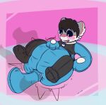 2018 abstract_background absurd_res ambiguous_gender anthro artist_name big_diaper blush blush_lines bodily_fluids brown_hair collar cryo_lithius diaper drooling feces fur generation_4_pokemon grey_body grey_fur hair hand_on_diaper hi_res lock ludis-luteo lying multicolored_body multicolored_fur nintendo on_back open_mouth open_smile plushsuit pokeball pokeball_collar pokemon pokemon_(species) pooping red_body red_fur riolu saliva sergal signature smile smoosh_(sound_effect) snaggle_tooth soiled_diaper soiling soiling_diaper solo stink_fumes tail tailsock tan_body tan_fur text touching_diaper unclean_diaper used_diaper