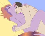 2025 5_fingers abstract_background absurd_res anthro anthro_penetrated areola atrociraptor bed bite_mark blush blush_lines breasts brown_hair cavemanon_studios claws digital_drawing_(artwork) digital_media_(artwork) dinosaur dromaeosaurid duo eyes_closed feathered_dinosaur feathered_scalie feathered_tail feathers female female_on_human female_penetrated finger_claws fingers flat_colors from_front_position furniture hair hand_holding hi_res human human_on_anthro human_penetrating human_penetrating_anthro human_penetrating_female interspecies iris_(snoot_game) light-skinned_male light_body light_skin long_tail lur_(snoot_game) lying male male/female male_on_anthro male_penetrating male_penetrating_anthro male_penetrating_female mammal medium_breasts missionary_position multicolored_hair nipples nude nude_anthro nude_female nude_male on_back on_bed open_mouth orange_hair penetration prehistoric_species purple_body purple_hair purple_nipples purple_scales ratherdevious reptile romantic romantic_sex saurischian scales scalie scratches sex short_hair snoot_game snout tail tail_tuft theropod tuft two_tone_hair