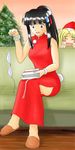  aoyama_motoko china_dress chinese_clothes christmas dress kaolla_su love_hina red_dress 