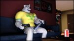 16:9 3d_(artwork) after_masturbation anthro balls bear being_watched beverage bodily_fluids brazil canid canine clothed clothing controller cum digital_media_(artwork) duo epic_games eye_patch eyewear fennix_(fortnite) fortnite fox furniture game_controller gaming genital_fluids genitals hi_res looking_at_another male mammal on_sofa pantsless partially_clothed penis playing_video_game polar_bear polar_patroller shirt sitting sitting_on_sofa sky_chaser smile soda sofa source_filmmaker_(artwork) topwear ursine watching_from_afar widescreen