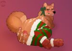  absurd_res animal_genitalia animal_vulva anus bodily_fluids bow_ribbon brown_body brown_fur canid canine canine_genitalia canine_vulva canis christmas christmas_clothing clothing cum cum_drip cum_in_ass cum_in_mouth cum_in_vagina cum_inside cum_on_body cum_on_face cummed_on digitigrade dipstick_tail domestic_dog dripping female feral fur genital_fluids genitals green_eyes hi_res holidays legwear mammal markings nauticalcanine pattern_clothing pattern_legwear pattern_stockings pawpads paws pink_anus pink_pawpads pink_paws pink_vulva shiba_inu solo spitz stockings striped_clothing striped_legwear striped_stockings stripes tail tail_markings tan_body tan_fur thigh_highs vulva 