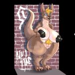 anthro areola big_areola big_breasts blue_eyes breasts dark_areola dark_nipples female genitals hi_res huge_breasts kaira_(lalonchera22) kangaroo lalonchera22 lips macropod mammal marsupial mature_female nipples nude prostitution pubes solo thick_bottom_lip thick_thighs vulva wide_hips