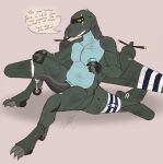 addiekilos aeromorph aircraft airplane animal_genitalia anthro beverage blue_body bodily_fluids claws cockpit container cup digital_media_(artwork) english_text erection fin genital_fluids genital_slit genitals green_body hi_res holding_container holding_cup holding_object living_aircraft living_machine living_vehicle looking_at_viewer machine male markings not_furry nude nude_anthro nude_male penis propeller scar simple_background slit_penis smile solo tail tail_fin teeth text vehicle wheel wheel_feet wings yellow_eyes