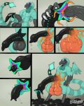 4_fingers accessory anthro anthro_on_feral anthro_penetrating anthro_penetrating_feral arthropod artist_name avian ball_inflation balls balls_expansion beak beak_with_teeth bestiality birth bodily_fluids city_of_nodd clawed_hands cock_parasite comic duo eight_frame_image eight_frame_sequence expansion feathered_wings feathers feral feral_penetrated fingers fur furgonomics fusing gastropod genital_expansion genital_transformation genitals grey_balls grey_penis hi_res infestation insect larva looking_pleasured male markings merging mollusk oddbird oleander_(ryoredux) orange_balls parasite penetration penile_birth penis purple_eyes ravel reproductive_hijack saliva saliva_on_balls saliva_on_penis sex sitting slug standing striped_markings striped_tail stripes tail tail_accessory tail_markings tailband tapering_penis teal_body teal_fur teal_tail teeth testicular_pregnancy text unusual_pregnancy urethral_birth vein veiny_penis wings worm