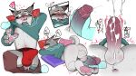2025 absurd_res anthro anus balls bighornsheep_(artist) blush bodily_fluids bottomless bottomwear bottomwear_down butt canada_lynx claws clothed clothing cum disembodied_hand disney ejaculation english_text feet felid feline genital_fluids genitals ghost_hand handjob hi_res hindpaw hybrid lying lynx male mammal masturbation multiple_poses nipples pants pants_down partially_clothed pawbert_lynxley pawpads paws penile penis pose raised_clothing raised_sweater raised_topwear sex short_tail solo_focus speech_bubble sweater sweater_only tail text thick_penis topwear topwear_only vein veiny_penis zootopia