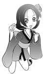  japanese_clothes jigoku_shoujo kikuri kimono monochrome sketch 