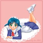  andou_mahoro blue_hair green_eyes mahoromatic maid 