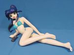  andou_mahoro barefoot blue_hair figure green_eyes gun mahoromatic no_humans photo solo swimsuit weapon 