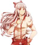  azya bad_id bad_pixiv_id fujiwara_no_mokou long_hair oekaki shirt solo suspenders touhou 