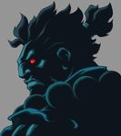  alvin_lee beads close-up face glowing glowing_eyes gouki grey_background jewelry lips looking_away male_focus necklace official_art ponytail profile red_eyes scrunchie shade simple_background solo spiked_hair street_fighter street_fighter_ii_(series) udon_entertainment 