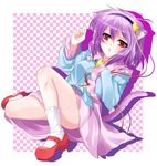  animal_ears cat_ears cat_tail hairband heart highres kemonomimi_mode komeiji_satori megamido purple_hair red_eyes short_hair solo tail touhou 