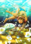  axis_powers_hetalia bad_id bad_pixiv_id barefoot bikini brown_eyes brown_hair bubble fish freediving long_hair seychelles_(hetalia) solo swimming swimsuit twintails underwater yoshiyuki 