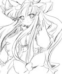  adjusting_hair blush coo greyscale happy hat highres long_hair monochrome patchouli_knowledge sketch smile solo touhou 