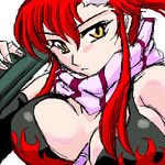  kisaragi_ryou_(sougetsu-tei) lowres oekaki red_hair solo tengen_toppa_gurren_lagann yellow_eyes yoko_littner 