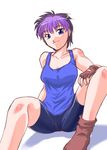  bike_shorts blue_eyes character_request copyright_request eternal_melody kisaragi_ryou_(sougetsu-tei) short_hair solo 