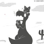 1:1 2026 ambiguous_gender apple_inc. cactus carrying_another cellphone cloud dinosaur dinosaur_(google_chrome) duo electronics emanata fangs felid feline feral fur generation_9_pokemon google google_chrome hi_res holding_cellphone holding_object holding_phone holding_smartphone iphone mammal nintendo on_head open_mouth paws phone plant pokemon pokemon_(species) prehistoric_species reptile sarent_stuff scalie scared scared_eyes size_difference smartphone sprigatito tail teeth