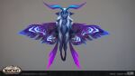 16:9 animal_humanoid antennae_(anatomy) ariel_fain arthropod arthropod_humanoid black_sclera blizzard_entertainment blue_body blue_eyes digital_media_(artwork) featureless_crotch female front_view grey_background hair hi_res humanoid humanoid_pointy_ears insect insect_humanoid insect_wings lepidopteran lepidopteran_humanoid lepidopteran_wings moth_humanoid official_art pointy_ears simple_background solo warcraft white_hair widescreen wings