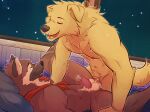 anal anal_penetration anthro anthro_on_anthro anthro_penetrated anthro_penetrating anthro_penetrating_anthro balls bed bird_dog black_nose bodily_fluids brown_body brown_fur cabin canid canine canis cum cum_in_ass cum_inside domestic_dog duo fur furniture genital_fluids genitals golden_retriever gulonine hi_res hunting_dog interspecies knot knotted_penis male male/male male_penetrated male_penetrating male_penetrating_male mammal marten mustelid musteline navel night nipples nude nude_anthro nude_male penetration penile penile_penetration penis penis_in_ass pine_marten retriever sex speech_bubble tan_body tan_fur ventkazemaru