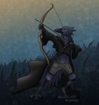 ambiguous_gender anthro avian bird bow_(disambiguation) cloak clothing corvid corvus_(genus) crow dark dungeons_and_dragons feathers hasbro hi_res kenku male murmurs mysterymusix oscine passerine raven rogue solo wizards_of_the_coast