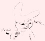 artificer_(rain_world) evil_grin eye_scar facial_scar feeding female food holding_food holding_object offscreen_character rain_world s4tans scar semi-anthro simple_background slightly_chubby slightly_chubby_female slugcat smile solo videocult