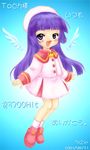  angelic_layer black_hair kobayashi_hatoko purple_hair school_uniform seifuku serafuku 