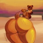 animal_crossing anthro balls big_balls big_butt big_penis blush brown_body brown_fur butt butt_focus canid canine canis clothing digital_media_(artwork) domestic_dog duo erection fellatio female fur genitals hi_res huge_balls huge_butt huge_penis humanoid_genitalia humanoid_penis hyper hyper_balls hyper_genitalia hyper_penis isabelle_(animal_crossing) male male/female mammal nintendo nude oral penetration penile penis raccoon_dog rear_view sex shih_tzu shirt tail tanuki thick_thighs tom_nook_(animal_crossing) topwear toy_dog traknoch yellow_body yellow_fur