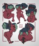 2026 2_toes anus big_ears black_claws butt butt_focus claws demon digital_drawing_(artwork) digital_media_(artwork) disney english_description feet feet_together female genital_focus goblin goblin_ears gradient_background granny_fricker green_hair grey_background hair hair_over_eye hand_hair hi_res imp kikimora_(the_owl_house) looking_at_viewer mouth_closed nude nude_female nude_humanoid pupils red_body red_eyes red_pupils red_sclera red_skin red_text shortstack shortstack_female signature simple_background solo standing tasteful_nudity text the_owl_house toes underbite vulva_focus yellow_pupils