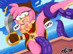 amy_rose anthro barefoot belt black_rose_(sonic) blush bodily_fluids bottomless breasts captured clothed clothing cloud duo eulipotyphlan excito exposed_breasts feet female feral forced fur gasp genital_fluids gloves handwear heart_symbol hedgehog hi_res kerchief kraken mammal marine melee_weapon multicolored_body netflix open_mouth penetration pink_body pink_fur pirate pirate_hat pirate_outfit pubic_tattoo rape restrained restrained_by_tentacles sea sega sex ship skull_and_crossbones sonic_prime sonic_the_hedgehog_(series) speech_bubble spread_legs spreading struggling surprised sword tattoo tentacle_in_vagina tentacle_penetration tentacle_rape tentacle_sex tentacles two_tone_body vaginal vaginal_fluids vaginal_penetration vehicle water watercraft weapon worried yellow_body yellow_fur