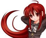  alastor_(shakugan_no_shana) jewelry long_hair lowres non-web_source pendant red_eyes red_hair school_uniform serafuku shakugan_no_shana shana 