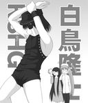  aoba_kozue chanohata_tamami cosplay hard_gay hard_gay_(cosplay) mahoraba midorikawa_chiyuri monochrome nurse parody shiratori_ryushi sketch 
