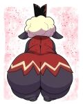  anthro big_butt bovid butt butt_focus caprine crown cult_of_the_lamb fur furryonline1 grey_body grey_fur headgear hi_res lamb_(cult_of_the_lamb) male mammal massive_monster_(studio) red_crown_(cult_of_the_lamb) sheep solo thick_thighs 