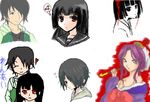  black_hair enma_ai hone_onna ichimoku_ren japanese_clothes jigoku_shoujo kimono red_eyes school_uniform seifuku serafuku 