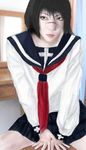  black_hair busou_renkin scar school_uniform seifuku serafuku tsumura_tokiko 