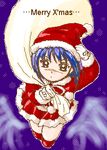  blue_hair busou_renkin christmas lowres scar tsumura_tokiko 