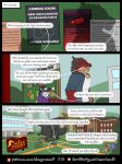 3_panel_comic advertisement anthro background_character barefoot black_horn brown_hair building bulletin canid canine canis clothed clothing coalt coat comic courtyard dialogue dragon english_text european_mythology feet female fur furaffinity furaffinity_logo furred_dragon furred_scalie green_eyes grey_body grey_fur group hair hi_res hoodie horn kharl_(rimentus) male mammal multiple_scenes mythological_creature mythological_scalie mythology outside page_number path patreon patreon_logo poster red_body red_eyes red_fur rimentus scalie school sculpture shadow shirt sign silhouette speech_bubble statue tan_body tan_fur text time_skip topwear university url walking western_dragon white_clothing white_shirt white_topwear winged_dragon wingless_dragon wolf