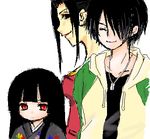  black_hair enma_ai hone_onna ichimoku_ren japanese_clothes jigoku_shoujo kimono lowres red_eyes 