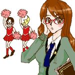  brown_eyes brown_hair busou_renkin glasses lowres moon_face muto_mahiro mutou_mahiro 