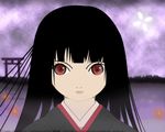  black_hair enma_ai japanese_clothes jigoku_shoujo kimono red_eyes wallpaper 