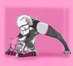 anal anal_penetration anthro ass_up blush caged_balls canid canine canis clothing collar domestic_dog dutch_shepherd femboy fishnet_clothing fishnet_legwear grey_body hair herding_dog jack-o'_pose leash leashed_collar legwear male male/male mammal nateyxboi orgasm_denial pastoral_dog penetration pink_hair pink_sleeves pix(nateyxboi) pose sex_toy sheepdog solo tongue tongue_out vibrator