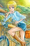 bicycle bike blonde_hair blue_eyes busou_renkin 